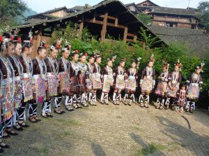 祭りの時のトン族の女性